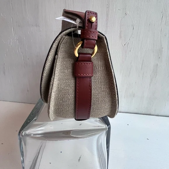 Chloé Marcie Linen & Leather Crossbody Bag - Picture 10 of 17